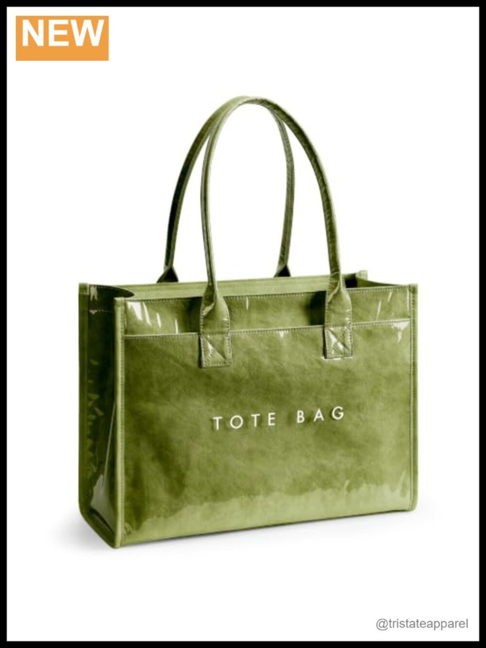 PVC Tote Bag Women's Kraft Paper Work Purses Large Capacity Laptop Shoulder
